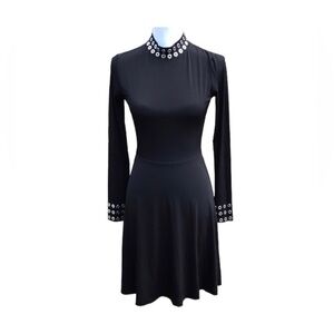 MICHAEL KORS XS BLACK LONG SLEEVES DRESS (0865)